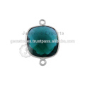 Gemstone Silver Bezel Stations Plata esterlina Salto Anillos Marco Bisel Gemstone Conectores